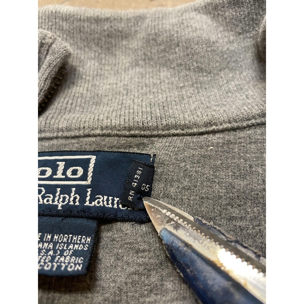 Polo Ralph Lauren Sweater Mens XL Gray Quarter Zip Mock Neck Pony Logo Pullover - Picture 7 of 16